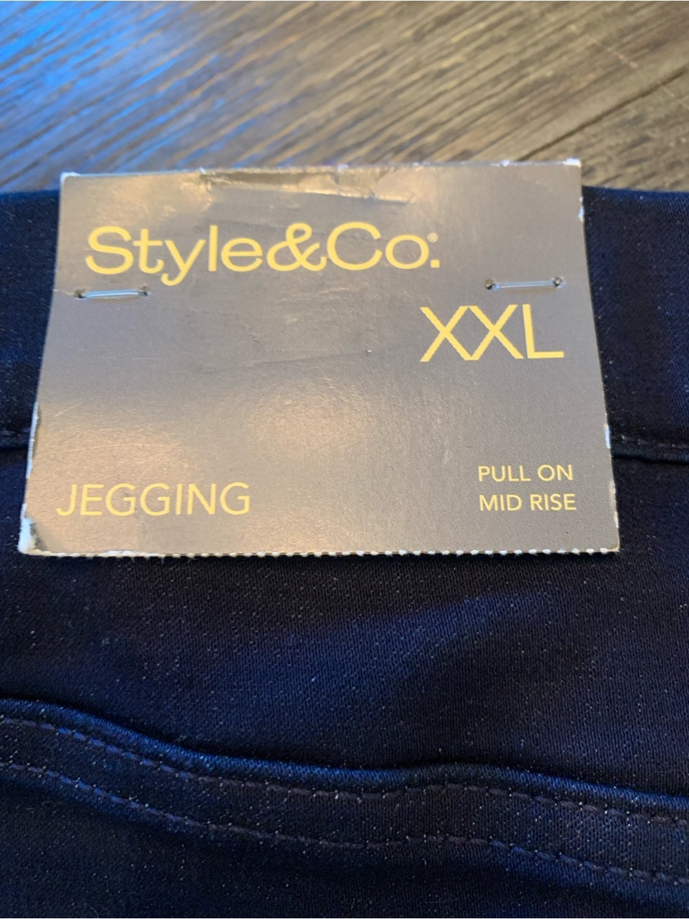Women’s Navy Blue Stretch Jeans Style &  Co. NWT Size XXL - Picture 3 of 5